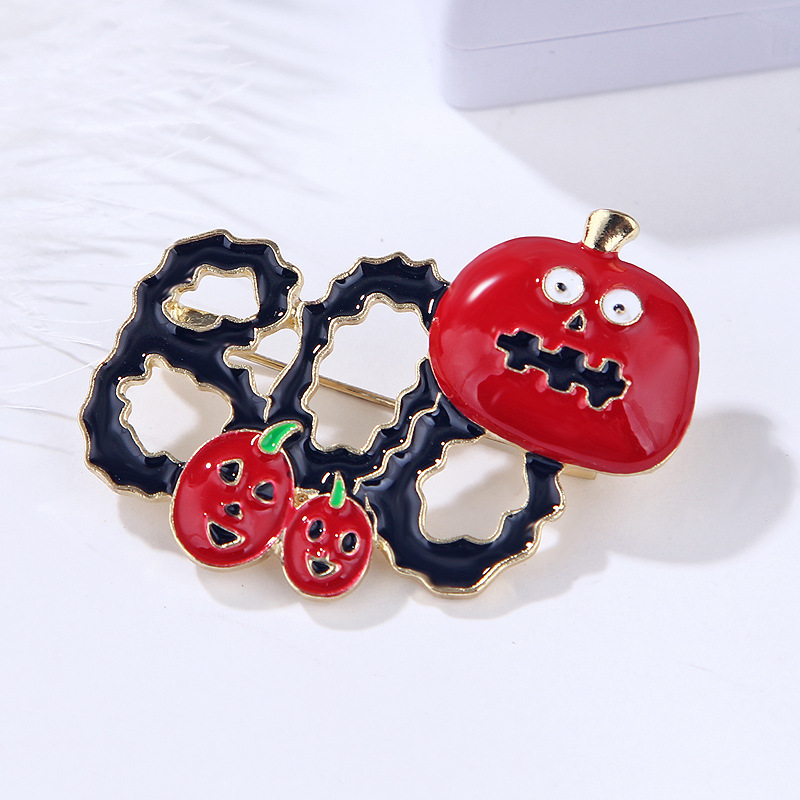 Halloween Pumpkin Head Brooch Personalized Alloy Pin Accessory_voghion.com