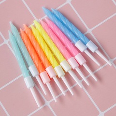 Birthday candle cake baking box crystal thread gold decorative blister card colorful small candle manufacturer wholesale wax