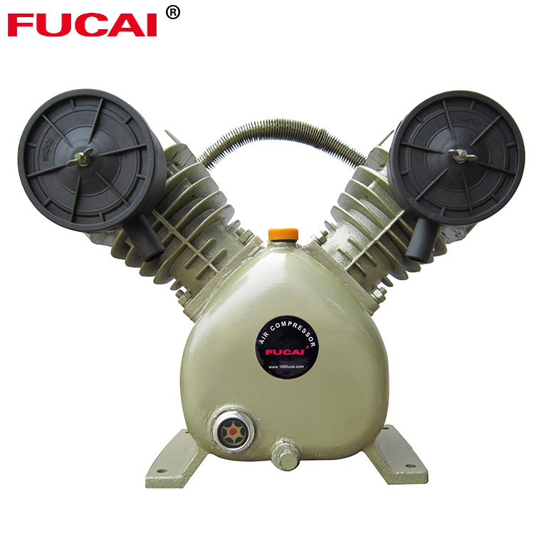 正品复财 功率2.2kw 排气量0.25 2缸65 8公斤压力 活塞式空压机头