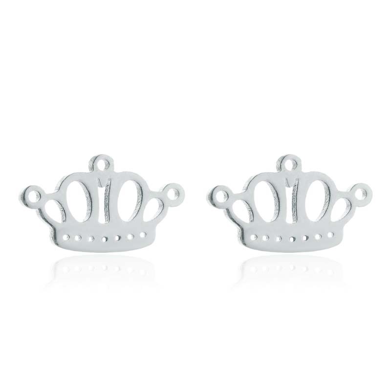 Fashion Crown Stainless Steel Plating Jewelry Set 2 Pieces