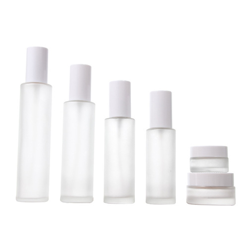50g facial cream lotion refill glass bottle skin care product pearlescent white set toner spray bottle