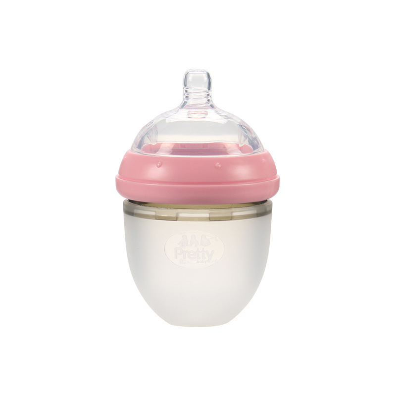 人鱼公主 创意硅胶宝宝奶嘴瓶婴儿宽口径防摔奶瓶母婴用品厂家OEM