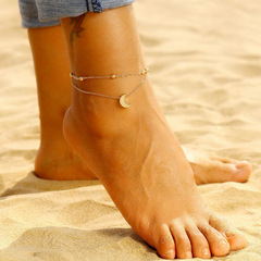 Alibaba.com trendy crescent moon ankle chain for women, minimalist, new for Amazon Wish eBay