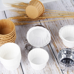 鬱金香蛋糕紙杯淋膜防油蛋糕紙托鋁泊卷邊馬芬杯跨境供貨