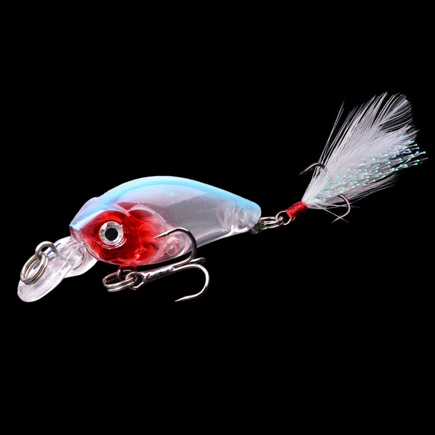 Small Shallow Diving Crankbaits Hard Plastic Minnow Baits Fresh Water Bass Swimbait Tackle Gear