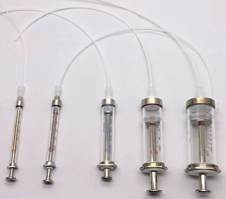 PP Plastic inverted cone joint 1/4-28 tooth tetrafluoro hard pipe connecting gas microfinance sampling sample tetrafluoro hard pipe joint