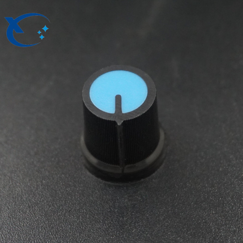 AG3 A-3 塑料旋钮 黑身蓝顶 音响调节 WH148旋钮 电位器旋钮帽子