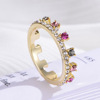 Gemstone ring, 14 carat, European style, suitable for import, Amazon, wish