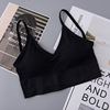 Breast tightener, sports sexy underwear, bra, top with cups, beautiful back, for girls, V-neckline