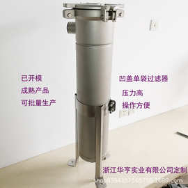 厂家批量生产防伊顿经济适用型凹盖单袋过滤器工作压力1Mpa