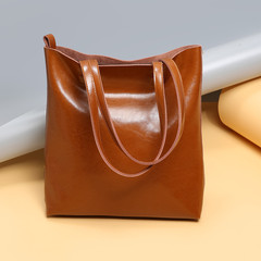 Summer New Leather Women's Bag Fashion Lady Bag Simple Tote Bag Large Capacity Fashion Handbag Shopping Bag