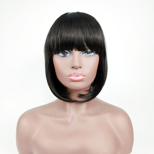 Amazon fakes bobo headband with bangs, short straight hair, European and American women's headgear, foreign trade cross-border e-commerce