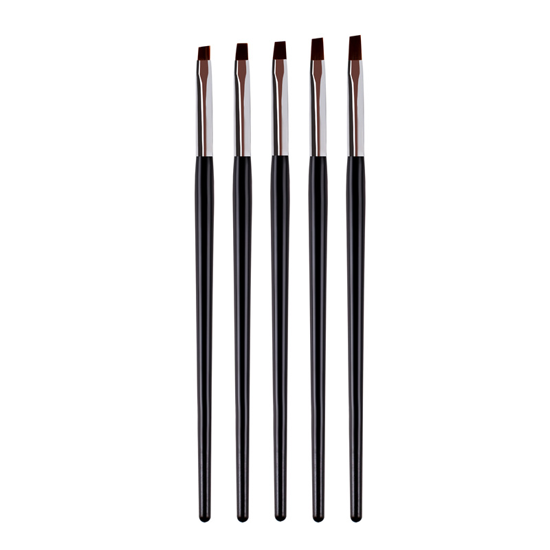 Cepillo de uñas 5 unids varilla negro fototerapia cepillo fila pluma traje francés fototerapia uñas adecuado