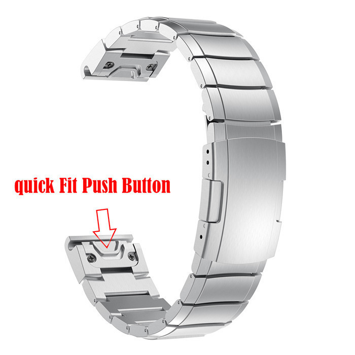 Suitable for Garmin Jiaming Fenix 3/Fenix 5X quick release a bead turtle back stainless steel strap in stock