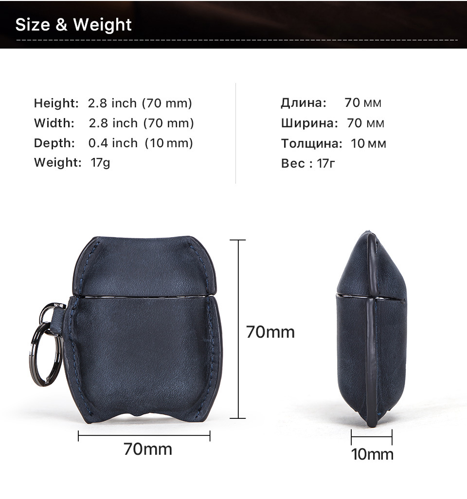 Housse pour Airpods en Cuir porte-clés - Ref 3425600 Image 10