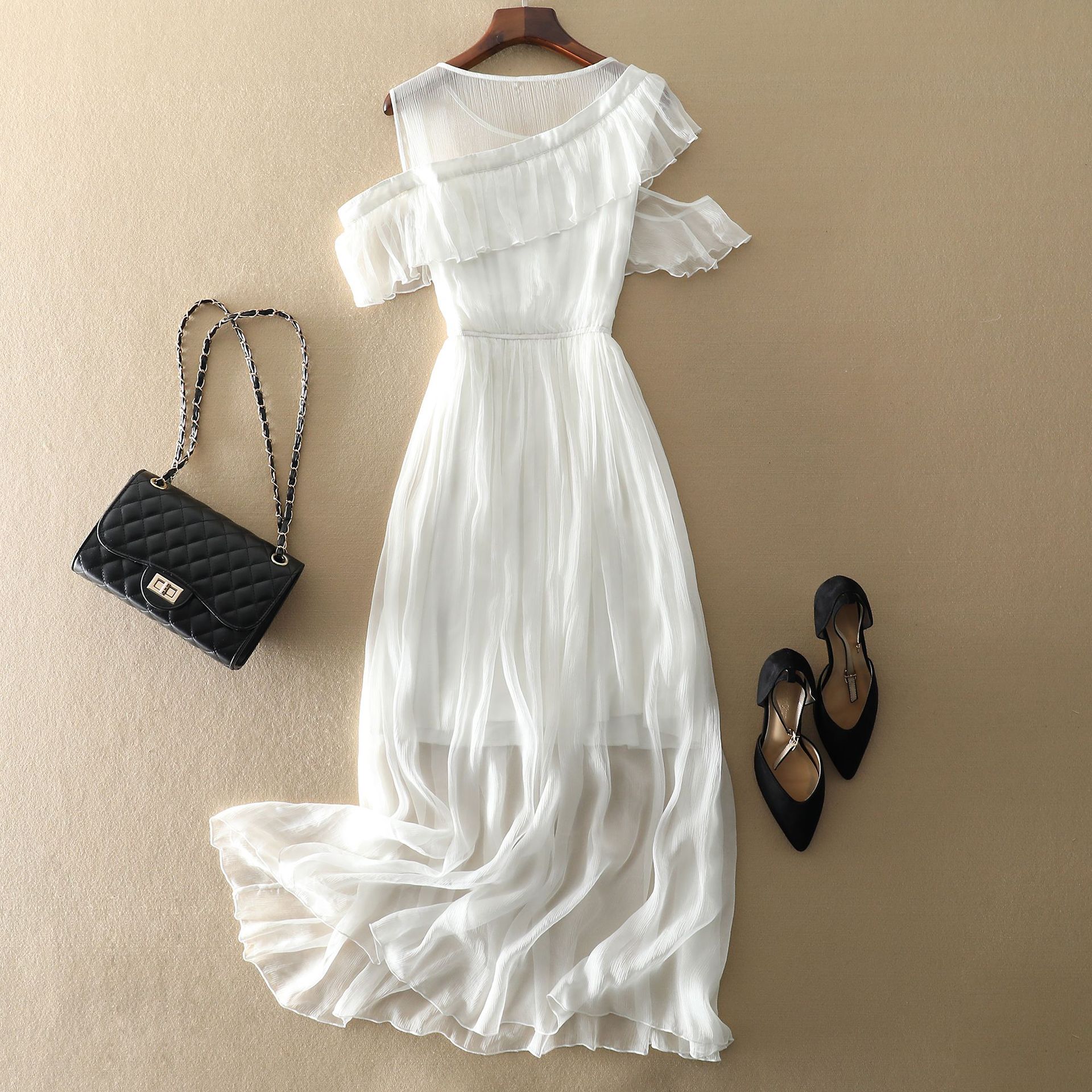 Bohemian Beach Maxi Dress Silk Dress