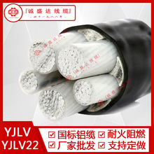 3+2國標鋁纜YJLV低壓鋁芯電纜線VLV YJLV22鎧裝鋁電力電纜VLV22
