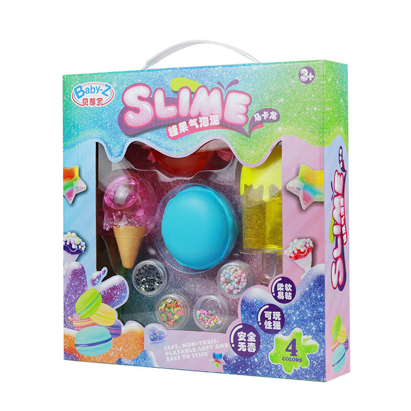 贝尊宝水晶泥儿童无毒鼻涕泥橡皮泥粘土安全彩泥透明材料女孩玩具|ms