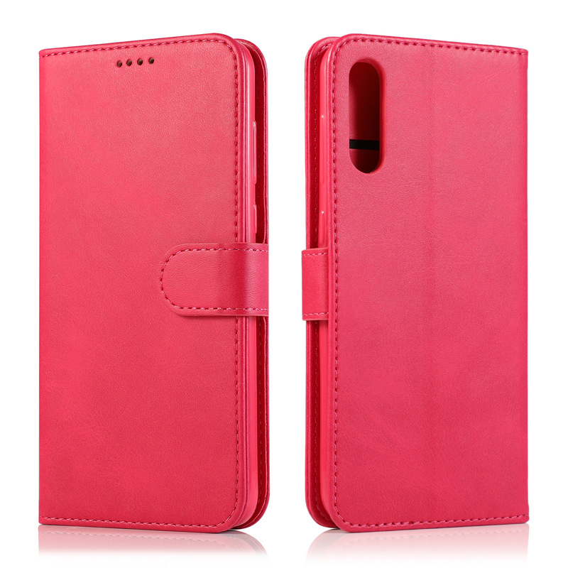 适用三星A30 A40新复古小牛纹多功能支架保护套A50插卡手机皮套