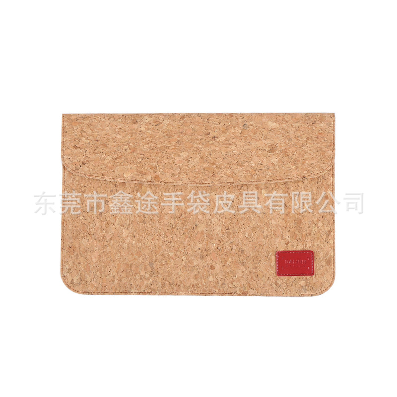 Customized High-End Business Environmentally Friendly Cork Laptop Bag, Thin and Light Hand-Held Cork Material Computer Protective Cover