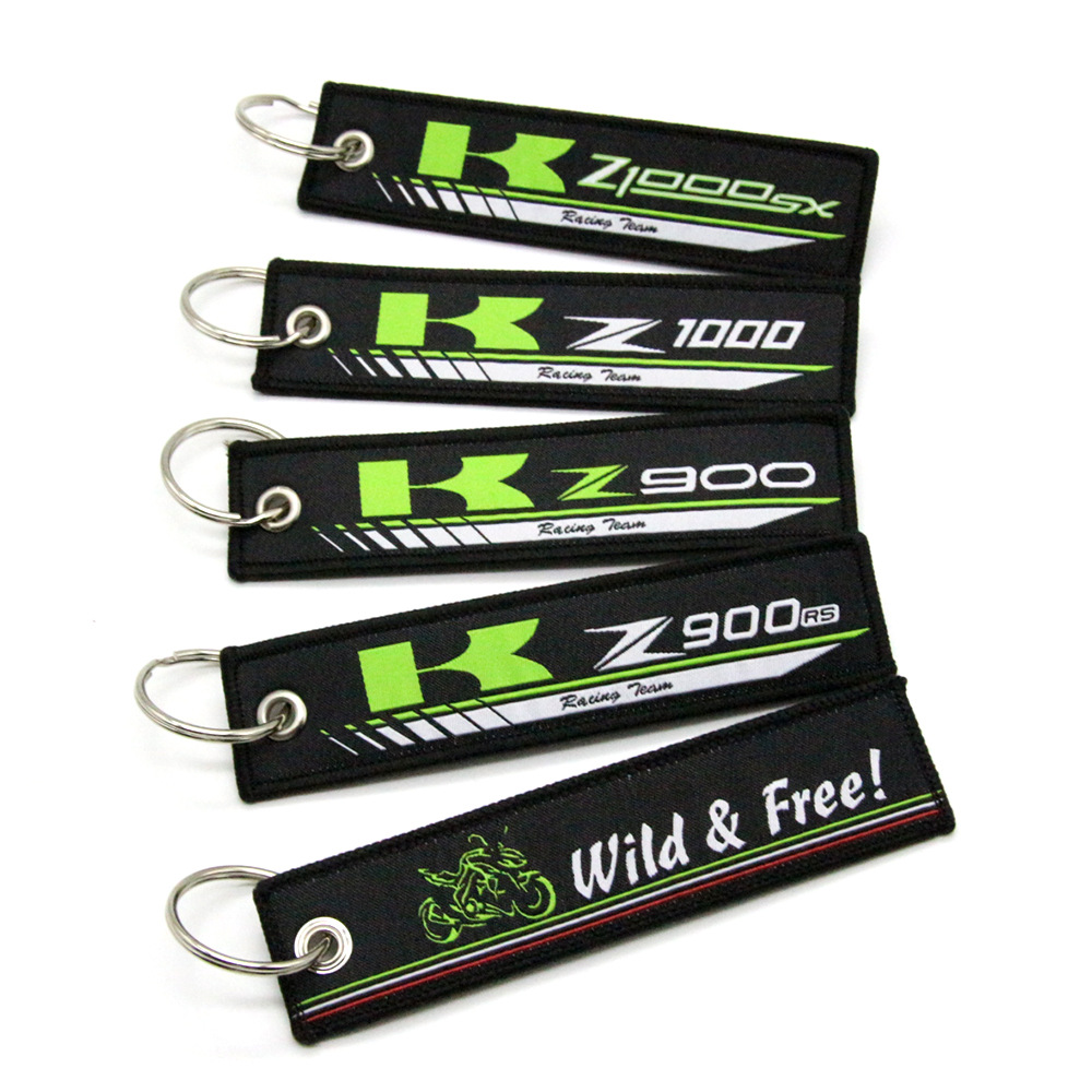 Cross-border personalized trendy keychain Kawasaki motorcycle pendant universal ring minimalist gift