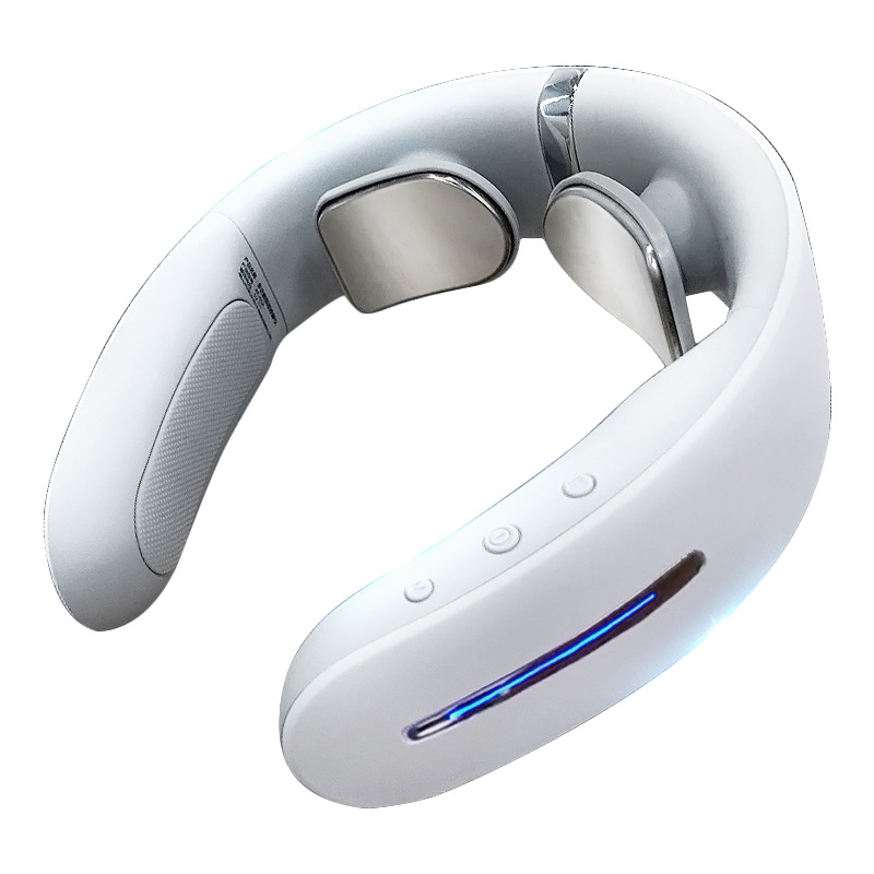 颈椎按摩器颈部按摩仪多功能脖子振动脉冲家用智能护颈仪肩OEM|ms