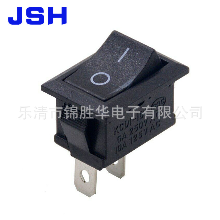 船型开关KCD1两脚三脚六脚两档方形带灯开关