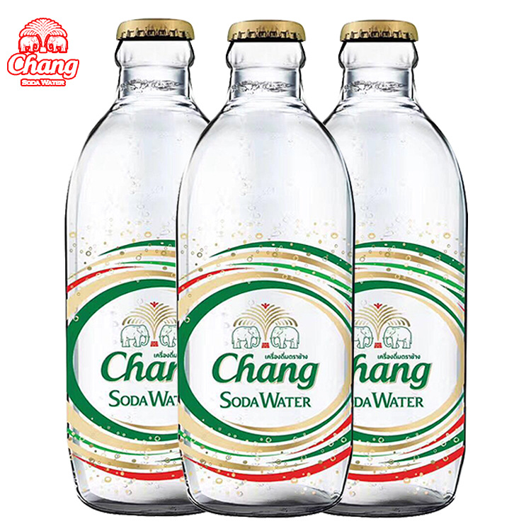 象牌苏打水CHANG325ml无糖碱性玻璃瓶装气泡水泰国进口饮料批发|ms