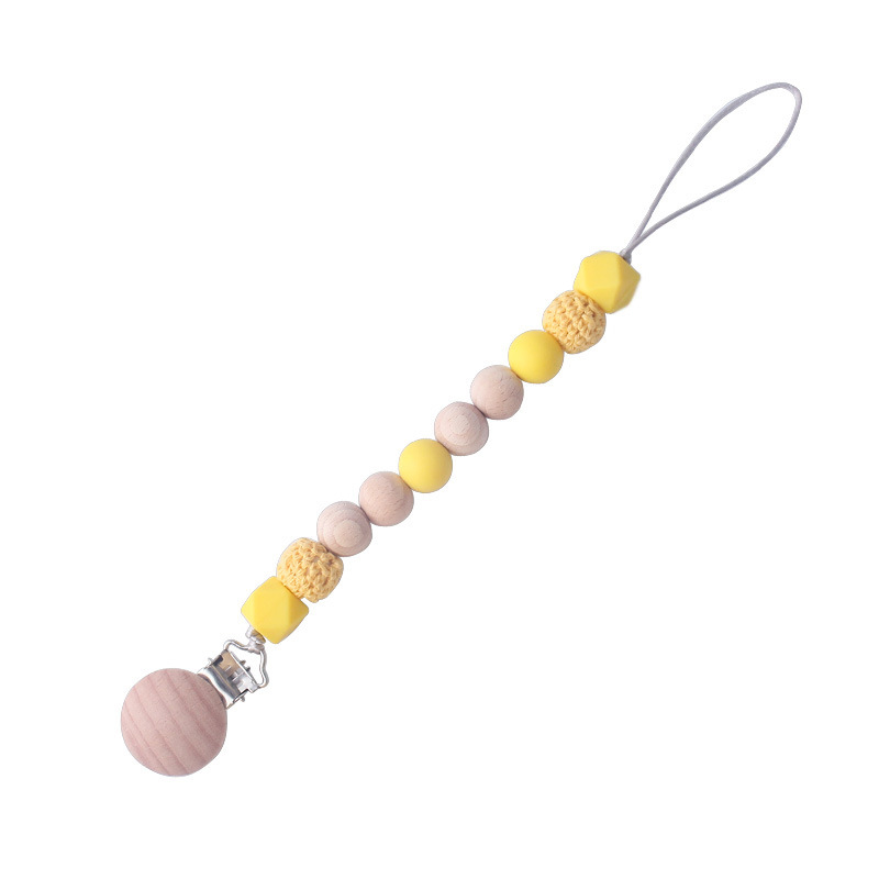 Bebé chupete anti-gota cadena bebé juguete de silicona chupete clip anti-gota banda Chew música anti-perdido cadena Nuevo