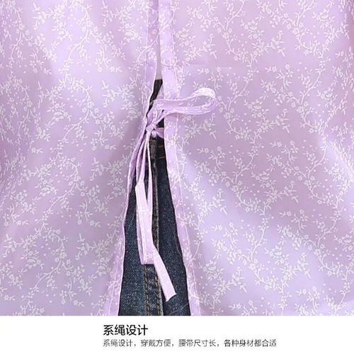 Beauty salon smock Korean style fashionable kitchen long-sleeved apron for men and women reverse wear bib waterproof and oil-proof work hairdressing clothes