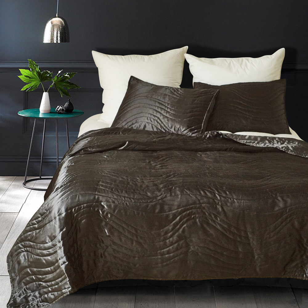 亚马逊速卖通ebay跨境货源仿真丝床盖三件套标准尺寸家纺外贸床品