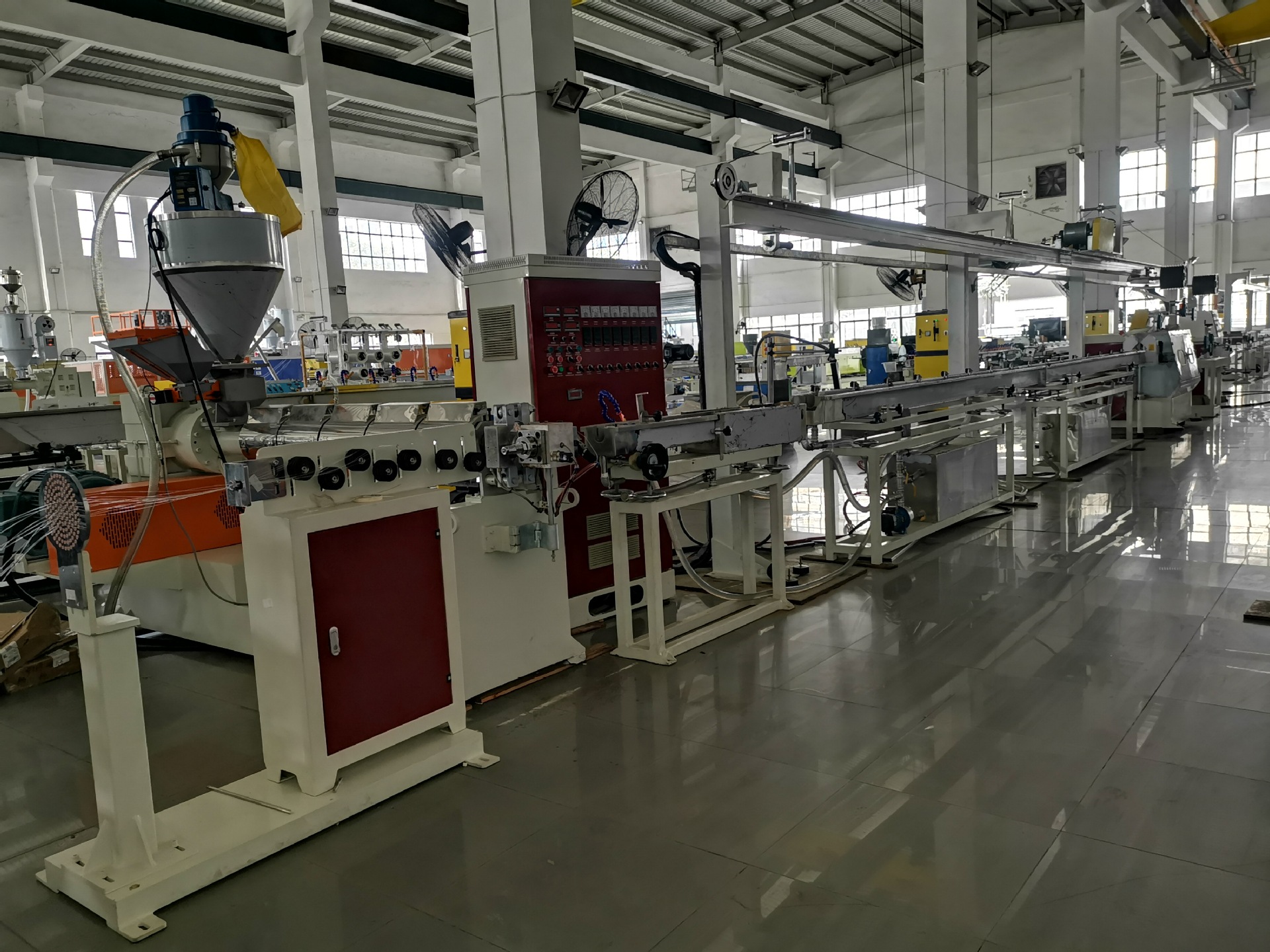 燿安供应PMMA光纤包覆通光拉丝挤出设备