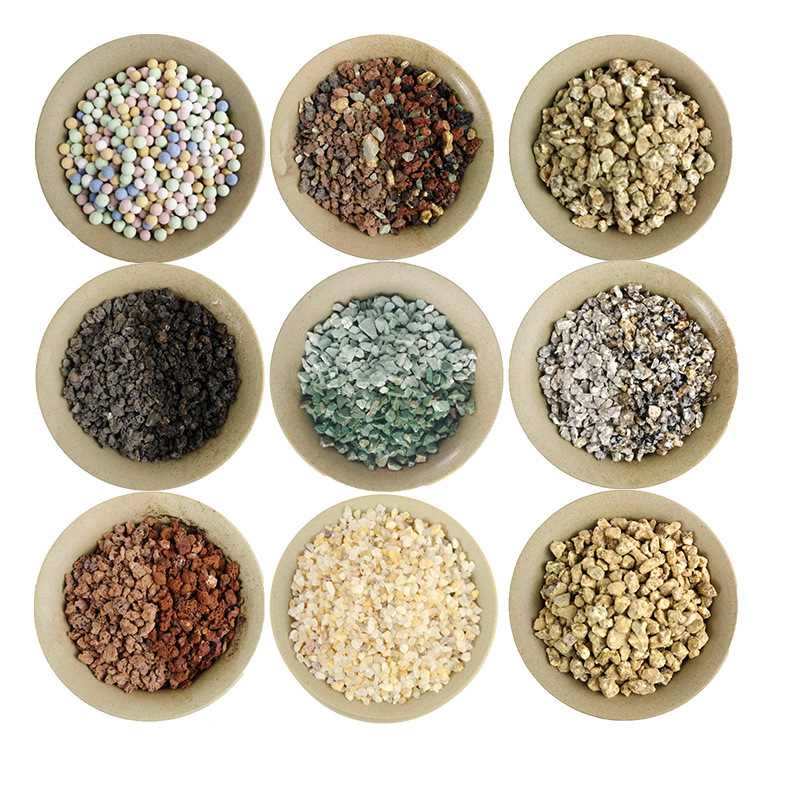 铺面石多肉麦饭石黑色红色火山岩通用型肉肉花陶粒植物透气水晶沙|ru