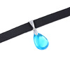 Son of the weather, the surrounding sunny female necklace Yanglai, the same sky blue water drop pendant, the foreign trade Amazon