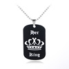 Fashionable necklace for beloved, pendant with letters, European style, wholesale