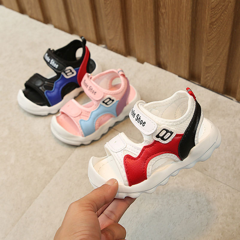 2019新款男女童凉鞋儿童鞋baby shoes宝宝包头网布软底沙滩鞋批发