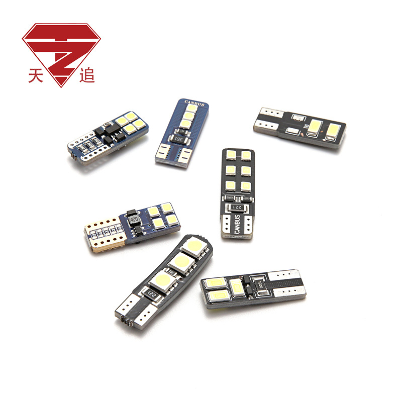 汽车LED示宽灯 新款T10 2835 8SMD 车内灯阅读灯车顶灯 解码恒流