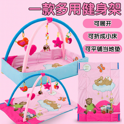 Khaki Bet baby Game blanket baby Fitness frame children crawl Rugs music Bracket Toys 0-2 year