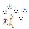 Modern and minimalistic creative basketball football ceiling lamp for bedroom, Amazon