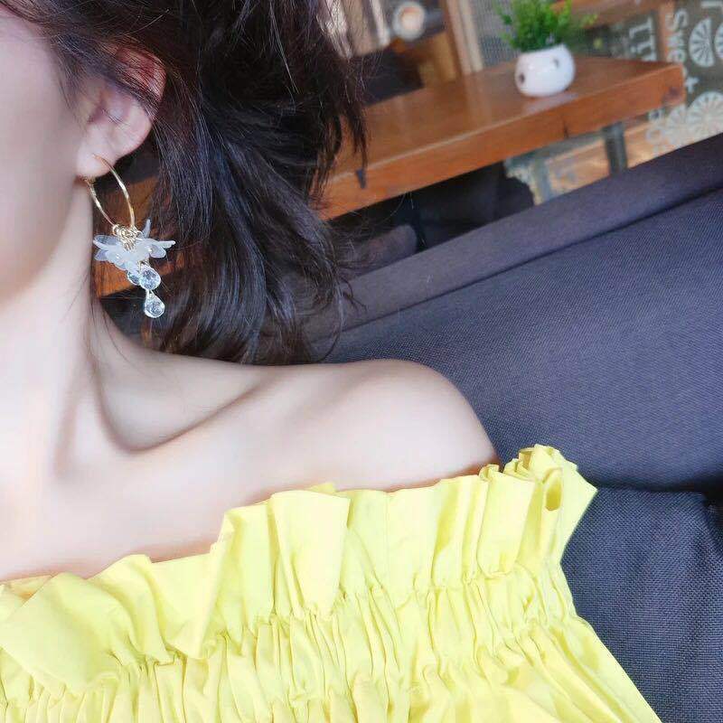 Wholesale Jewelry 1 Pair Exaggerated Flower Alloy Drop Earrings display picture 3