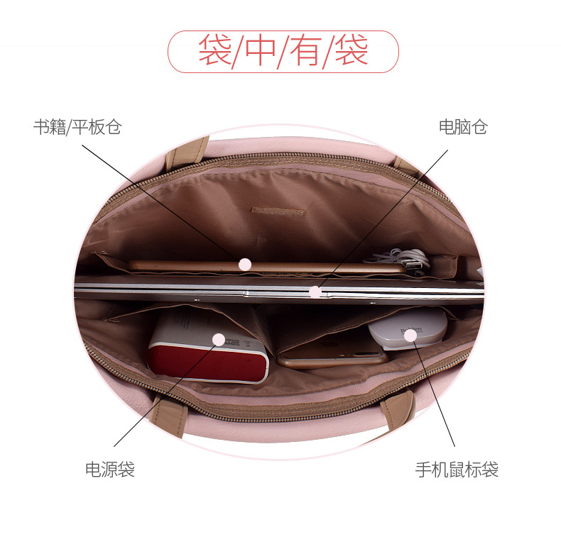 Wholesale portable laptop bags, single-shoulder bags, briefcases, 1345.6-inch fashionable laptops with logo printing available undefined