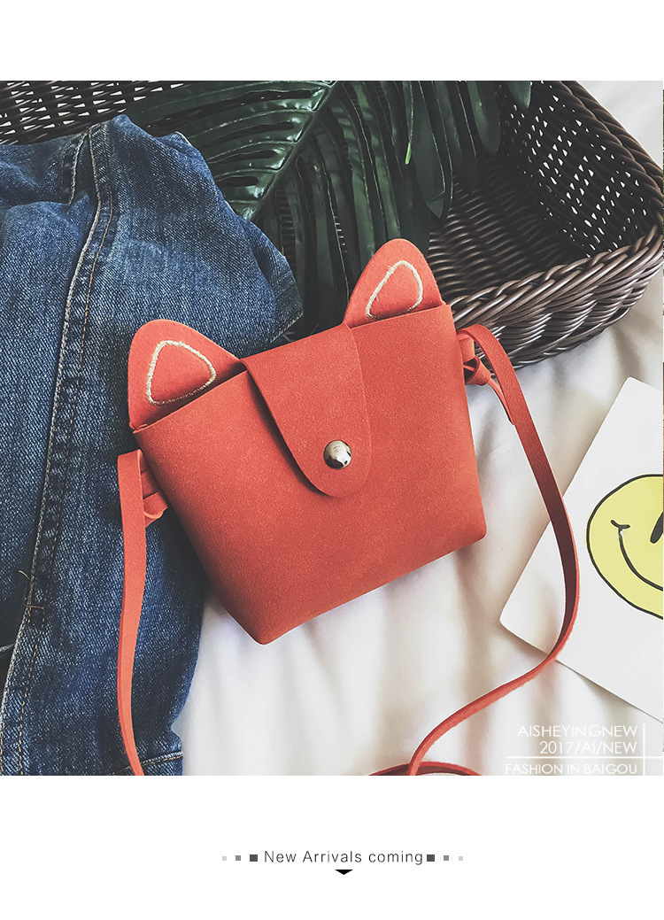 172g Weight Polyester Lining Material Zipper Closure Type Single Shoulder Strap Strap Type Crossbody Bag Bags Type Daily, Shopping Occasion Pu Leather Material Cat, Solid Color Pattern All Seasons Season Kid'S Gender Cute Style Square Shape Kid'S Pu Leather Cat Solid Color Cute Square Zipper Crossbody Bag 6