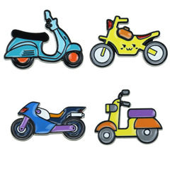 New Creative Punk Motorcycle Series Badges Student Cute Pin Clothing Accessory Cartoon Alloy Oil Droplet Pin