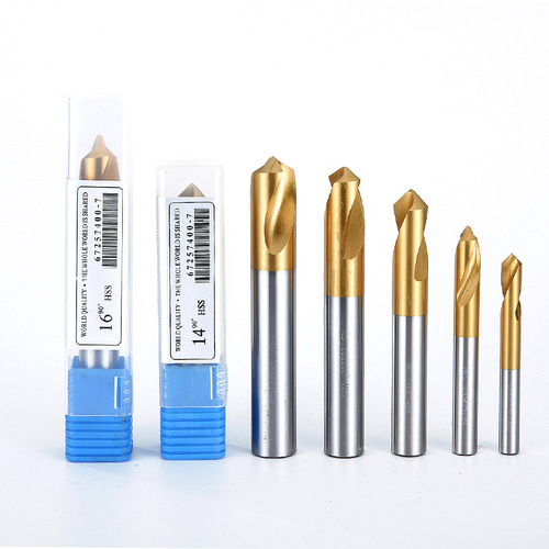Hongfeng titanium-plated center drill center positioning drill center drill bit 90-120 degrees 3 4 5 6 8-20m wholesale