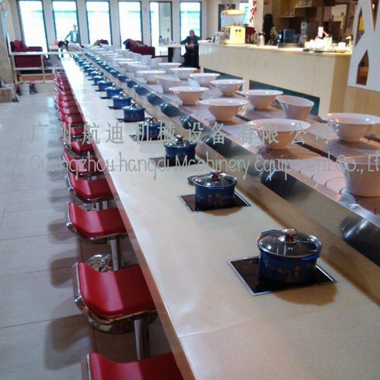 厂家供应 自助火锅设备 餐厅回转火锅设备 回转寿司设备 可定  制