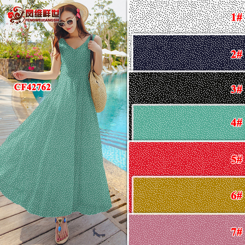 CF42762 人棉料  活性印花布料 梭织布匹批发 男女童服装