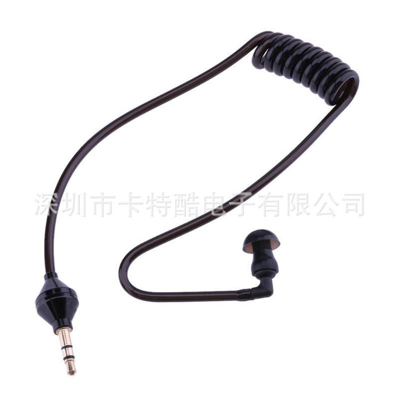 Single ear 3.5mm headset air tube headset stereo headset black for Apple headset
