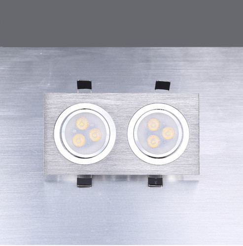 方形双头天花灯3w 5w 6w 7w  9w 10w 12w 14w 18W 24wLED格栅射灯