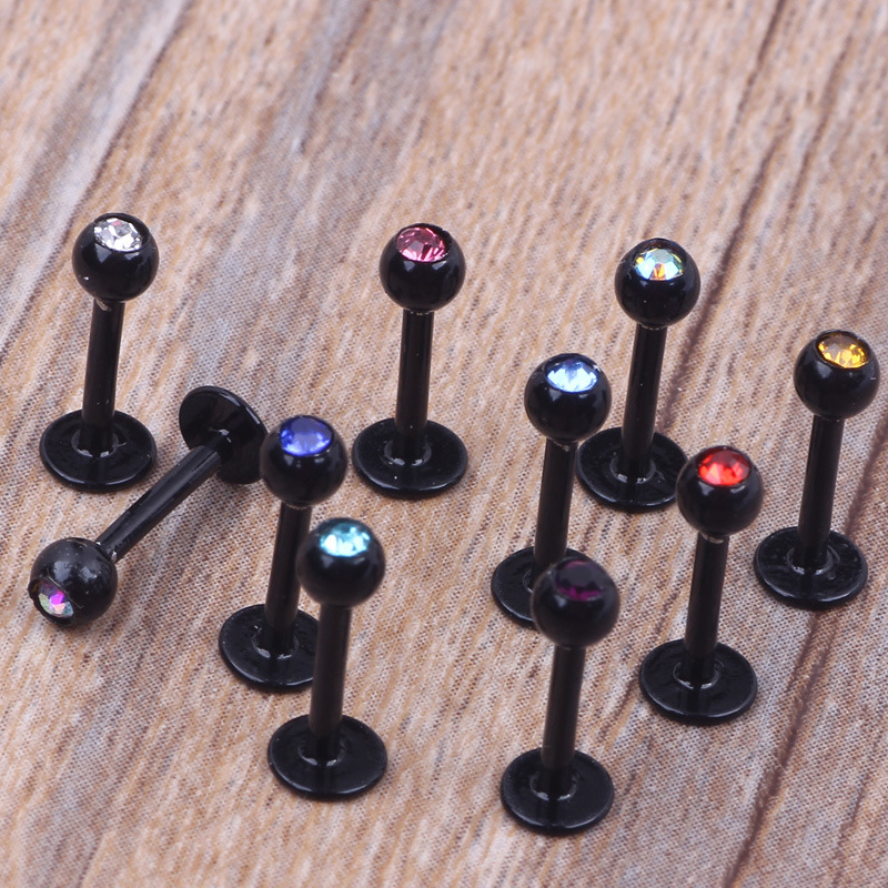 Pointed titanium steel lip stud product view