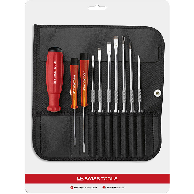 瑞士PB SwissTools  吸塑装便携式卷袋螺丝刀组套  PB 8215.CN